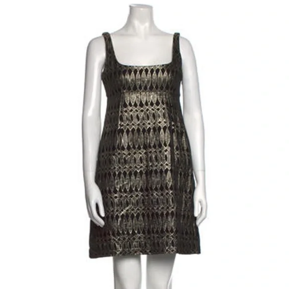 Milly | Dresses | Milly Black And Gold Cocktail Dress 2 Euc | Poshmark